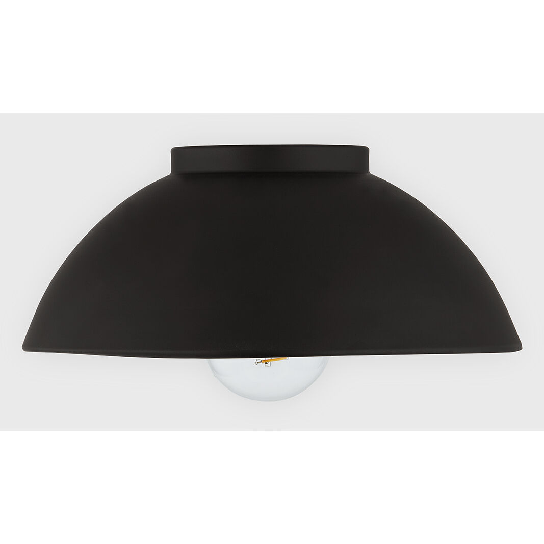 Eclipse 1 Light 11.75 inch Soft Black Flush Mount Ceiling Light